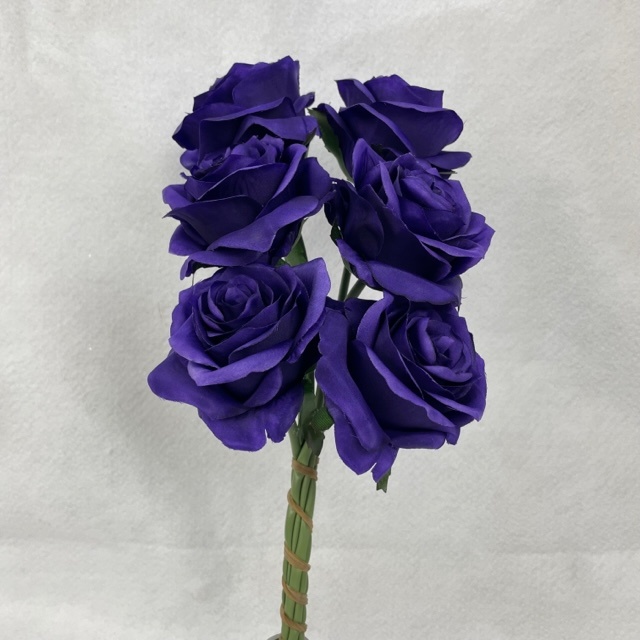 [SE1095-PUR] OPEN ROSE BUNDLE X6 PURPLE