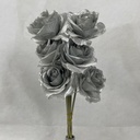 OPEN ROSE BUNDLE X6 SILVER