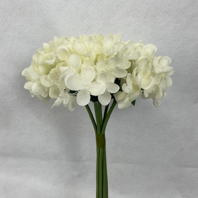 [SE1094-CRM] 11" HYDRANGEA BUNDLE X6 CREAM