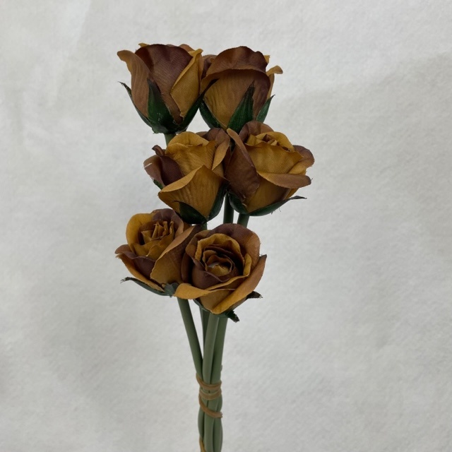 [SE1096-CHO] ROSE BUD BUNDLE X6 CHOCOLATE