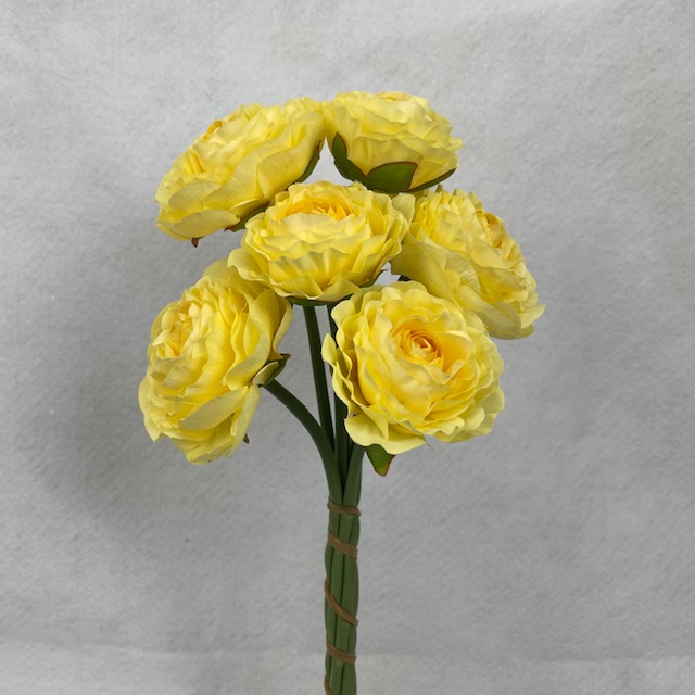 [SE1097-YEL] RANUNCULUS BUNDLE X6 YELLOW