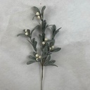 16.5" FROSTED MISTLETOE SPRAY