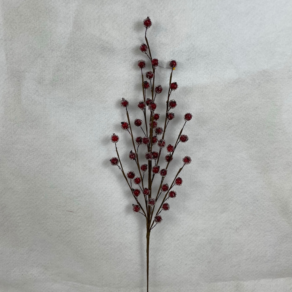 [XL2616] 22" ICED RED BERRY SPRAY