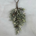 16" EUCALYPTUS HANGER W/ WHITE BERRIES AND CONES
