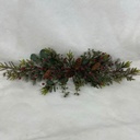 28"  W/ GLITTER PINE EUCALYPTUS AND RED BERRY 