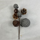 12" BLACK AND WHITE BALL AND BELL PICK