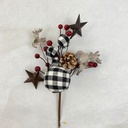 12" BLACK AND WHITE BALL AND STAR PICK