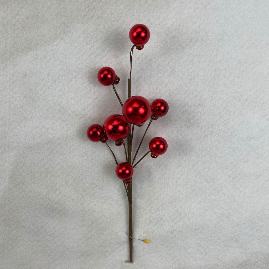11" METALLIC RED BALL PICK