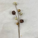 12" PICK W/ BELLS AND METALLIC GOLD/BRONZE BALLS