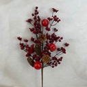 27" BERRY BUSH W/PINE CONES & BELLS