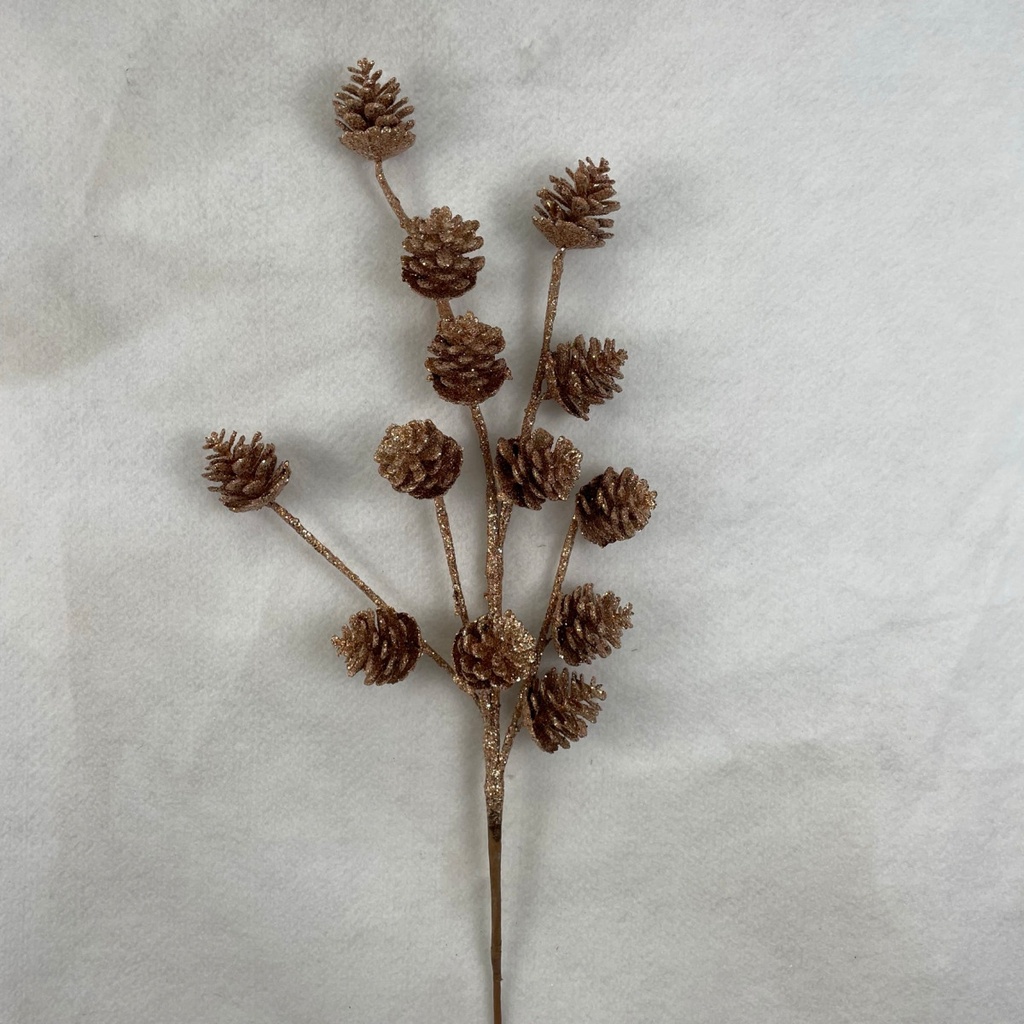 26" PINECONE SPRAY X5 BRONZE GLITTERED