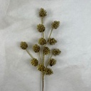26" PINECONE SPRAY X5 GOLD GLITTERED