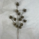 26&quot; PINECONE SPRAY X5 PLATINUM GLITTERED