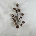 27" SNOWY PINECONE SPRAY X4