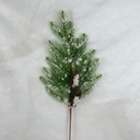 30" SNOWY PINE SPRAY W/CONES