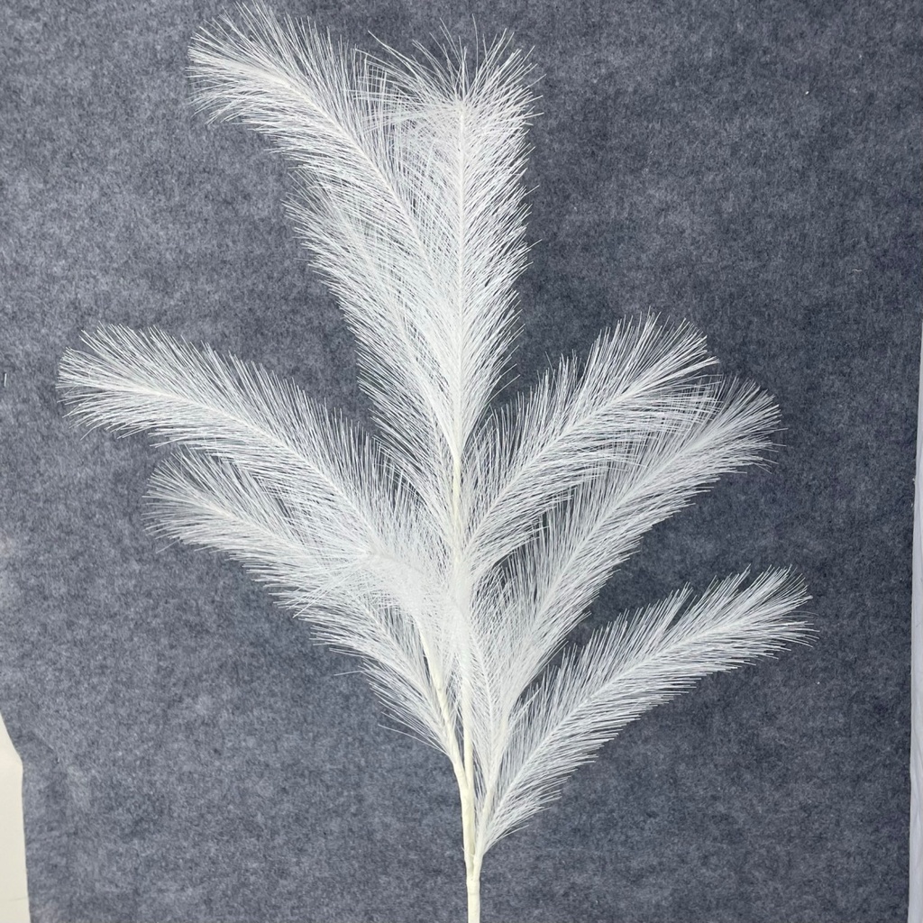 31" FEATHER PINE SPRAY WHITE