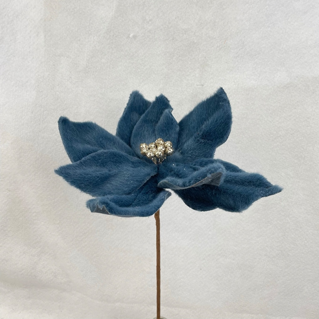 13" POINSETTIA PICK BLUE (9"dia)