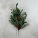 28" CEDAR/LONG LEAF EUCALYPTUS SPRAY W/ BLUE BERRIES