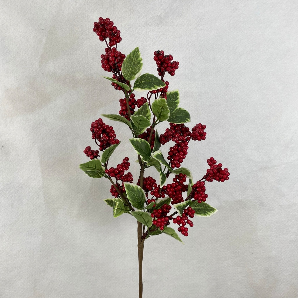 26&quot; BERRY SPRAY W/HOLLY LEAVES 