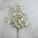 28" FROSTED WHITE EUCALYPTUS BUSH W/CONES