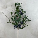 28" LEAF BUSH W/BLUE BERRIES