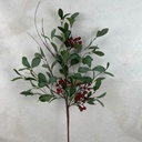 28" LEAF BUSH W/RED BERRIES