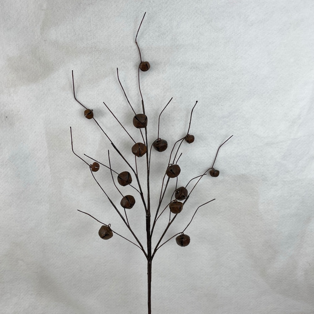 [XA2078-RUS] 30" JINGLEBELL TWIG SPRAY RUST