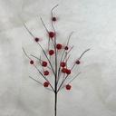 30&quot; JINGLEBELL TWIG SPRAY RED