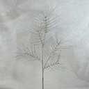 28" LONG NEEDLE GLITTER PINE SPRAY PLATINUM