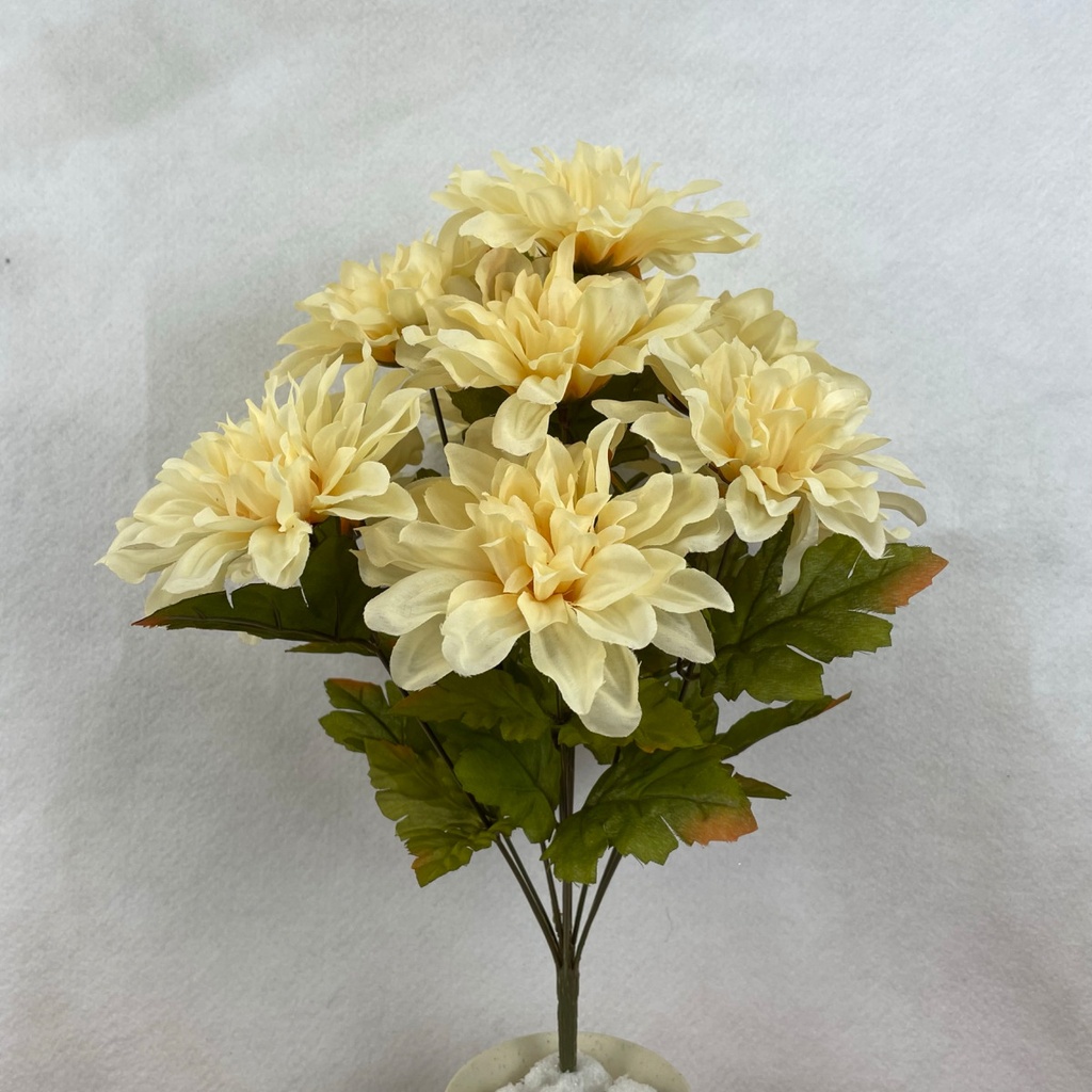 18" DAHLIA BUSH X11 CREAM