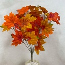18" MAPLE LEAF BUSH X11 RED/ORANGE