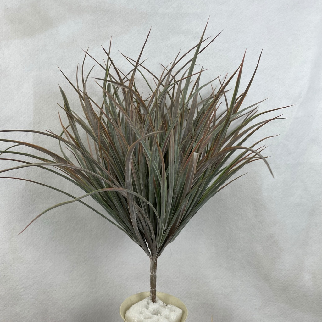 19" DUSTY GRASS BUSH DARK GREEN