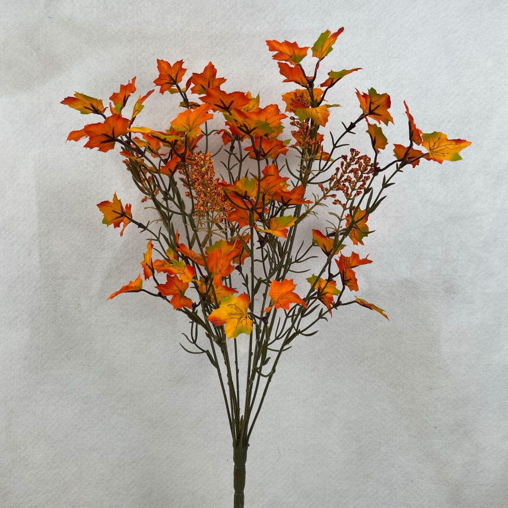 19" MINI MAPLE LEAF BUSH X10 ORANGE
