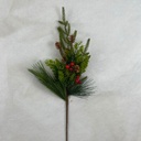 27" MIXED PINE SPRAY W/ BERRIES