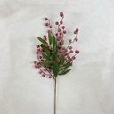 22" ICED BERRY TWIG SPRAY W/ MISTLETOE LEAVES