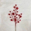 22" GLITTERED STAR SPRAY RED