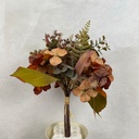 13" HYDRANGEA, BERRY AND EUCALYPTUS BUNDLE  ORANGE