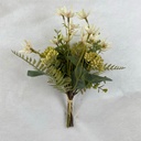 13" PHOTINIA AND FERN MIXED BUNDLE CREAM
