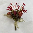 13" PHOTINIA AND FERN MIXED BUNDLE RED