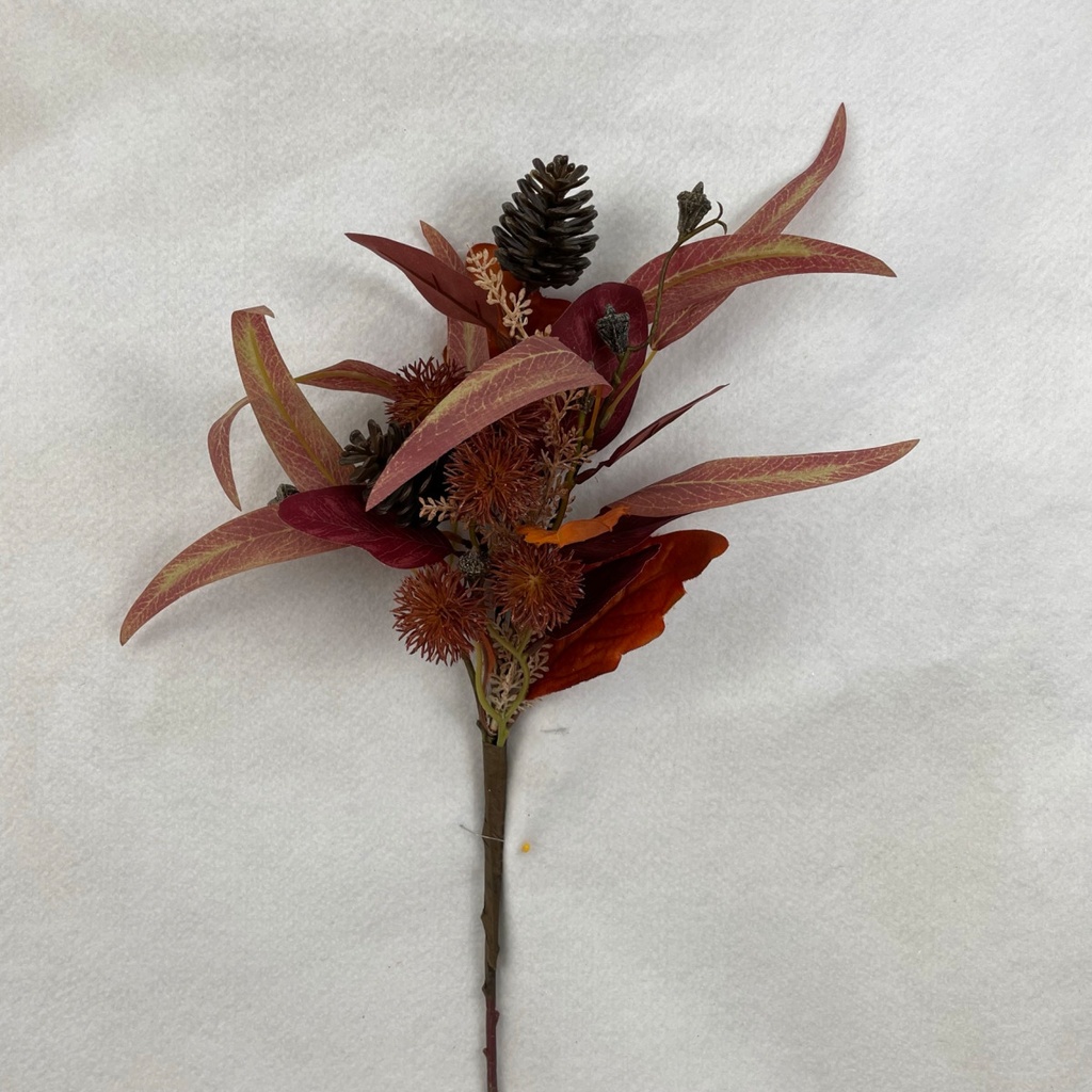 16" LEAF AND PINE CONE PICK 