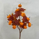 13.5&quot; PUMPKIN AND LEAF PICK X3