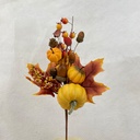 12&quot; PUMPKIN/ACORN PICK W/ LEAVES YELLOW/BROWN