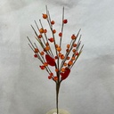 18" BERRY TWIG SPRAY X5 ORANGE/RED