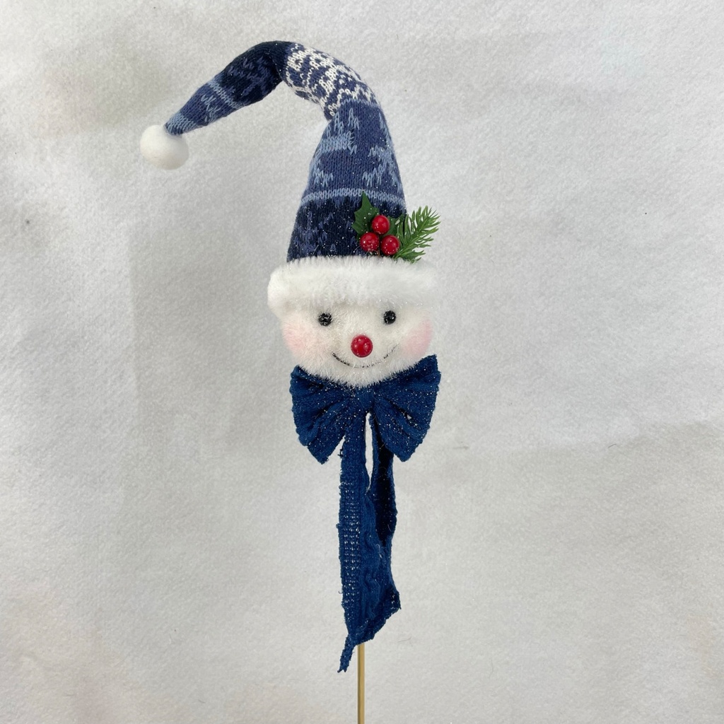 [XH2822] 20" SNOWMAN PICK W/ BLUE HAT
