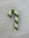 8" CANDY CANE HANGER GRN/WHT