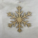 12" WOODEN SNOWFLAKE HANGER SOLID