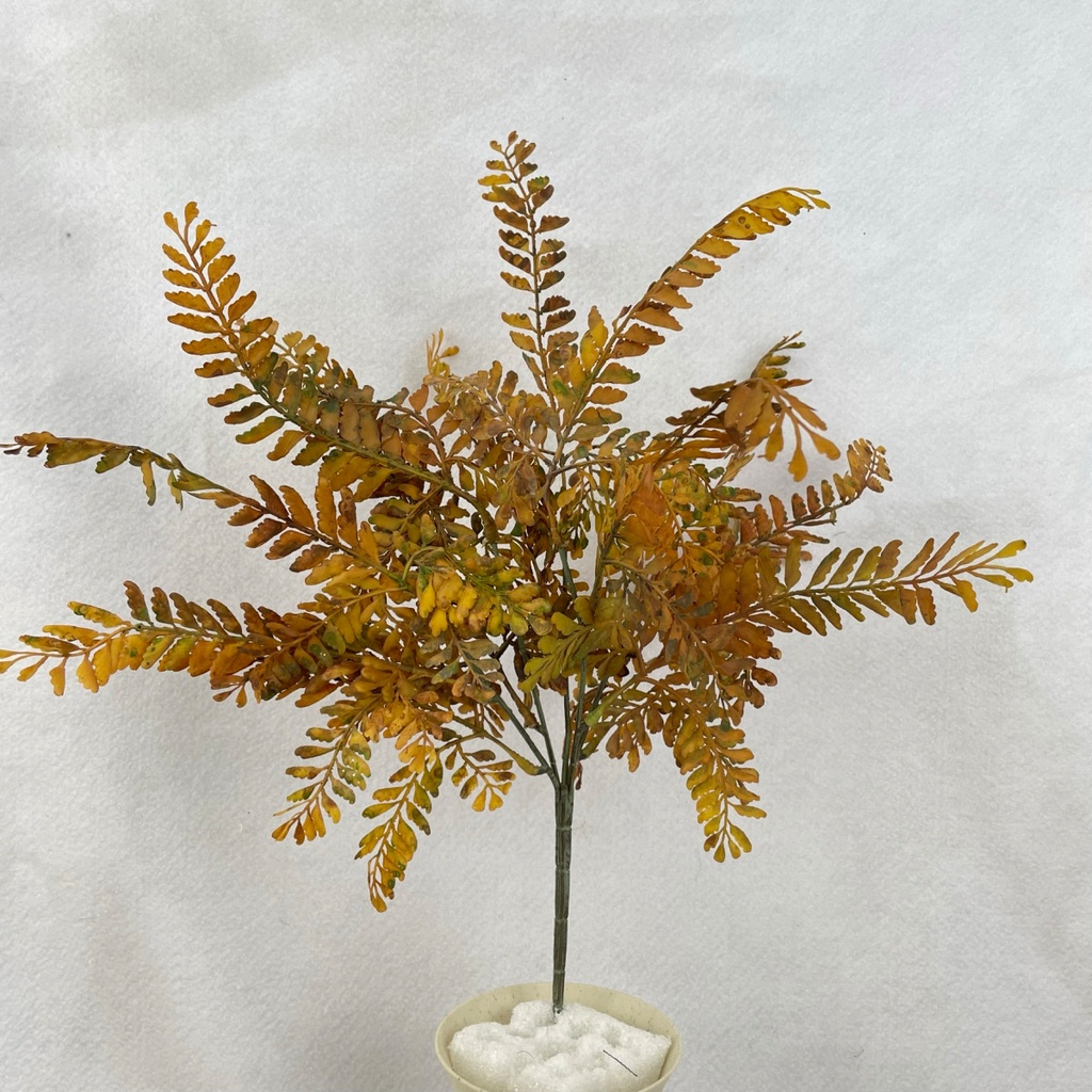 17.5" FERN LEAF BUSH X5 RUST/GREEN