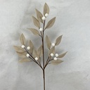 28" FELT LEAF SPRAY W/BERRIES X3