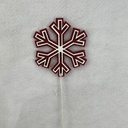 18" RED AND WHITE CUT OUT SNOWFLAKE PICK 4.5"dia