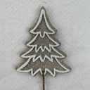 18" GLITTER TREE PICK 5" FELT TREE PLATINUM